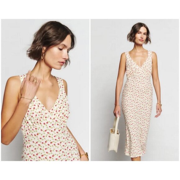 💕REFORMATION💕 Beauden Dress ~ Madison Floral Print XL NWT - Picture 1 of 15